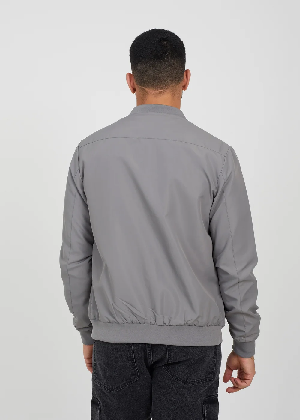 Brave Soul Grey Bomber Jacket - XS Image 2