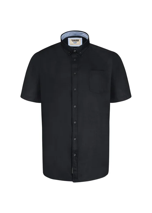 Duke Black James Oxford Kingsize Short-Sleeved Shirt - XXL Image 1