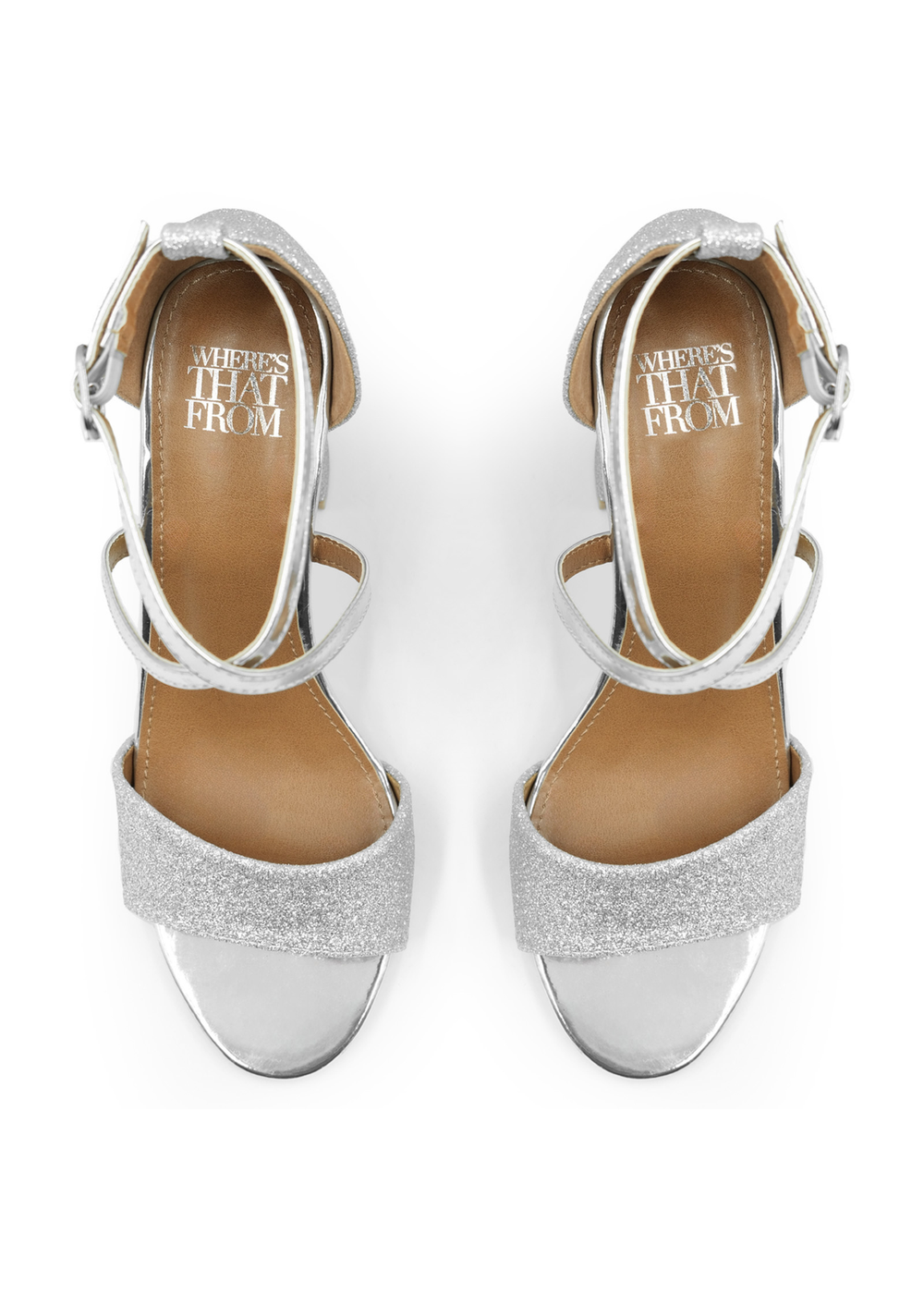 Where's That From Silver Ruth Mid High Block Heel Sandals - 3 Image 3