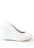 Where's That From White Pu Luisa Platform Wedge Court Shoes - 3 Image 1