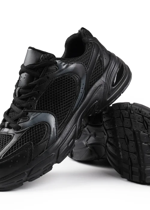 Where's That From Black Echo Fashion Lace Up Trainers - Size 7 Image 3