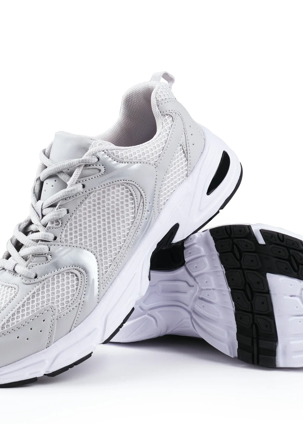 Where's That From Grey Echo Fashion Lace Up Trainers - Size 7 Image 3