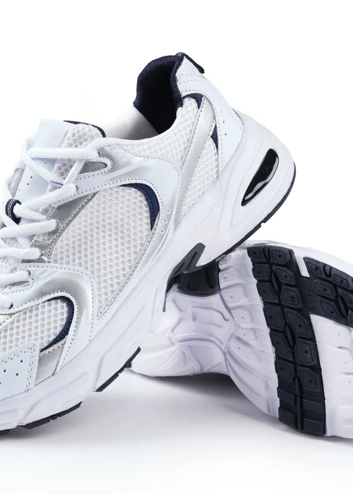 Where's That From Navy Echo Fashion Lace Up Trainers - 3 Image 3