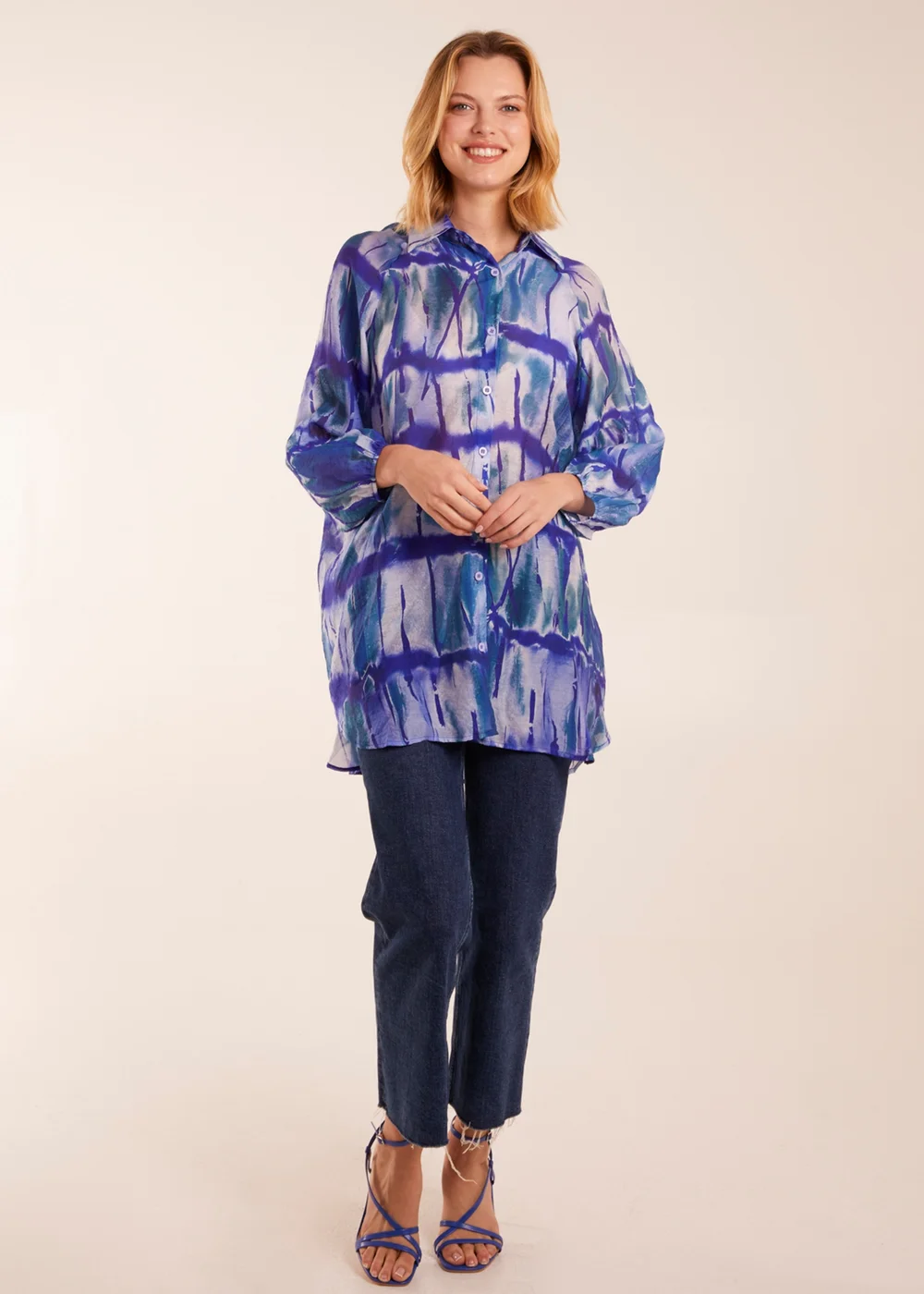 Blue Vanilla Blue Tie Dye Shirt - One Size Image 4