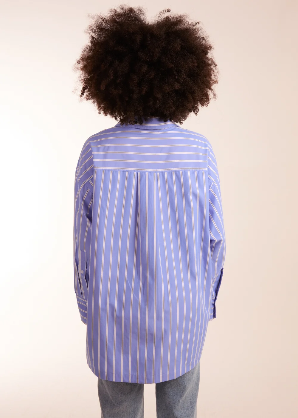 Blue Vanilla Blue Oversized Pinstripe Shirt - S/M Image 2