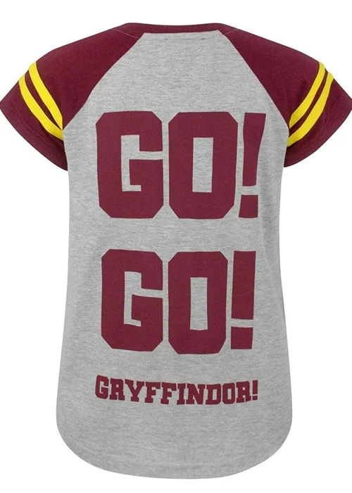 Harry Potter Grey Girls Gryffindor Team Captain T-Shirt (5-14 yrs) - 5-6 Yrs Image 2