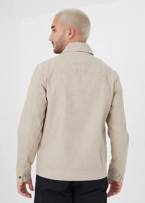 Brave Soul Stone Faux Suede Jacket - S Image 2