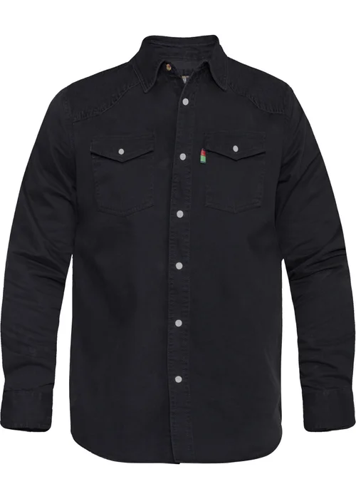Duke Black Western Denim Shirt - S Image 4