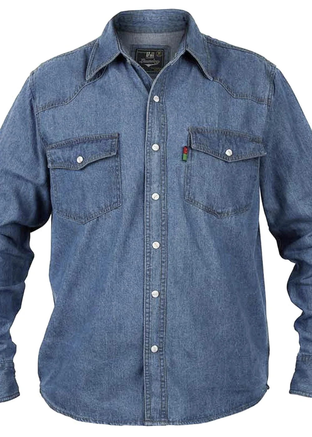 Duke Blue Western Denim Shirt - S Image 3