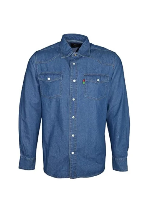 Duke Blue Western Denim Shirt - S Image 4