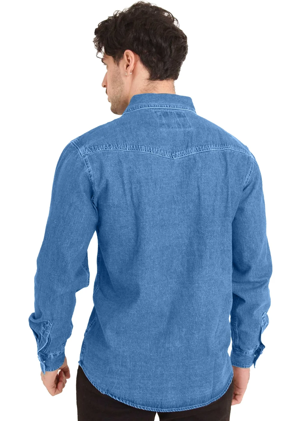 Duke Blue Western Denim Shirt - S Image 2