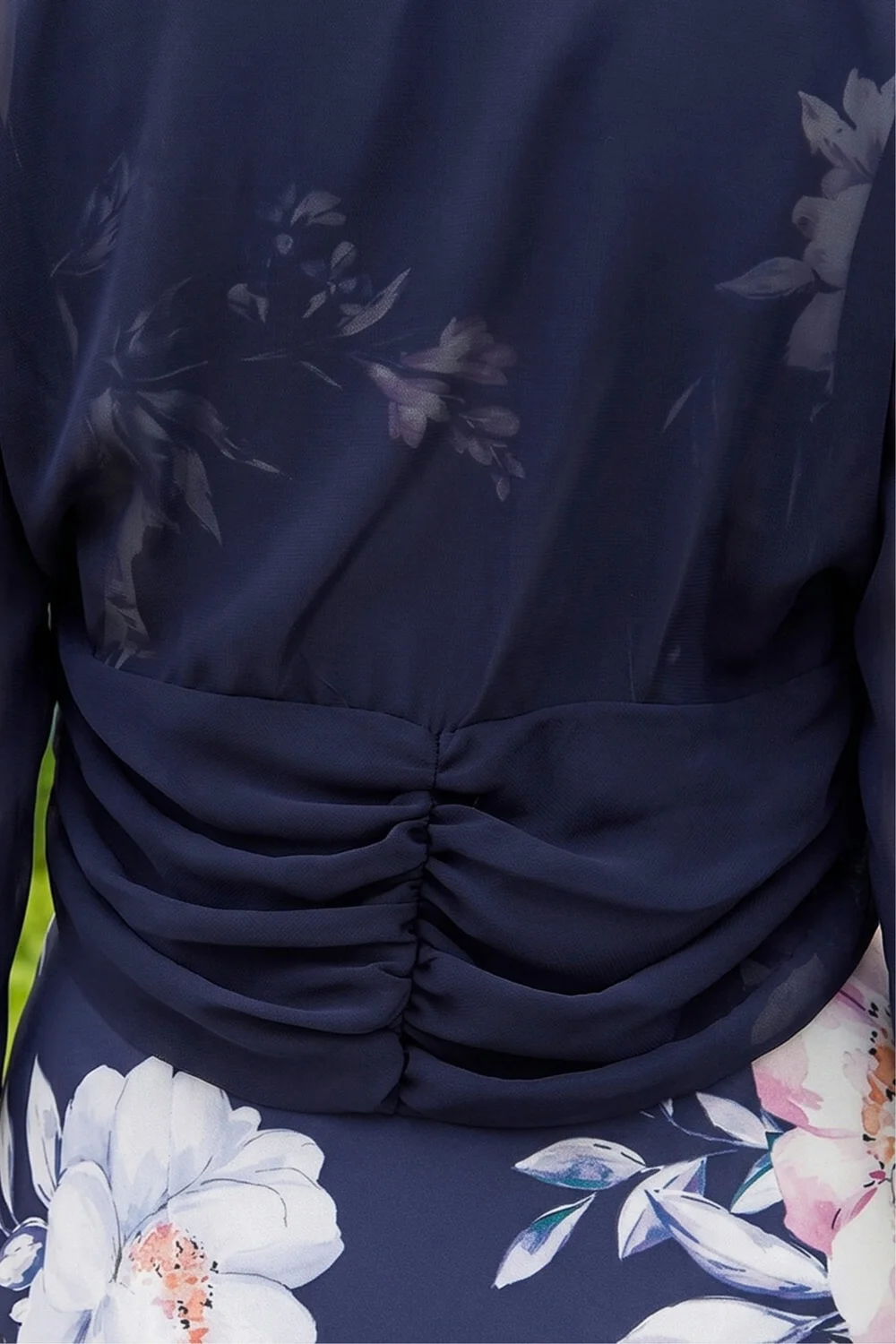Roman Navy Ruched Hem Chiffon Bolero - 20 Image 4