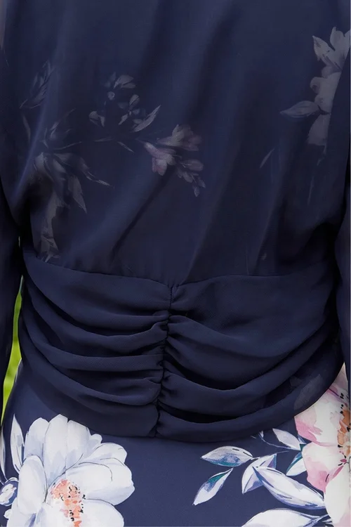 Roman Navy Ruched Hem Chiffon Bolero - 20 Image 4