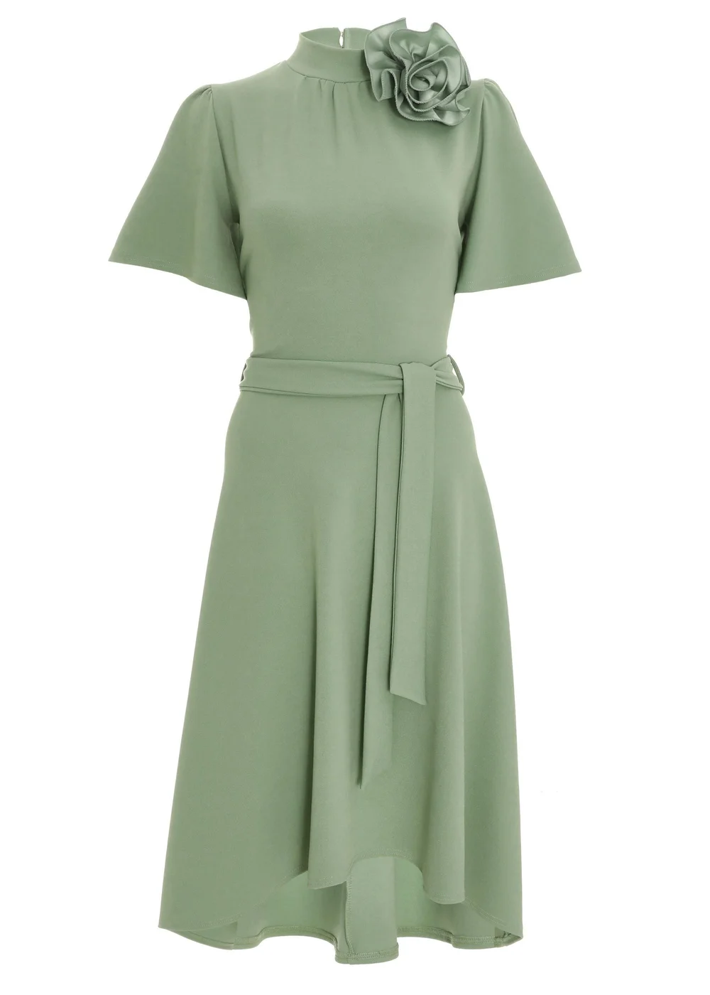 Quiz Green Corsage Midi Dress - 8 Image 4