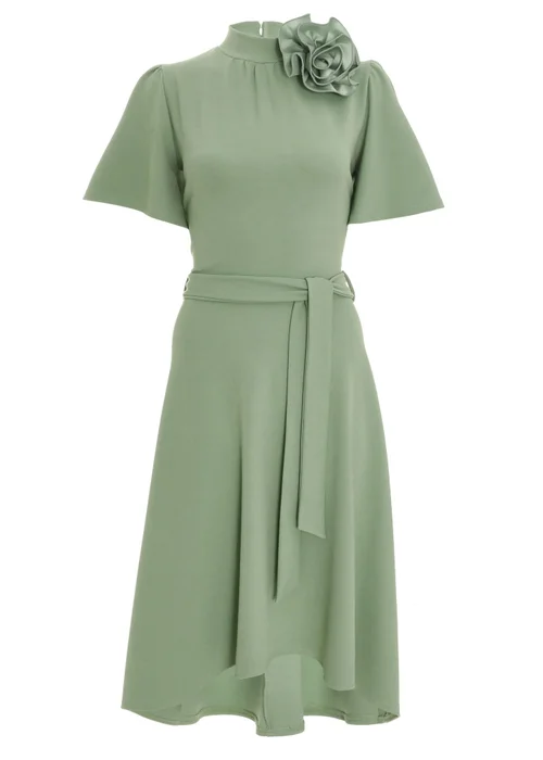 Quiz Green Corsage Midi Dress - 8 Image 4