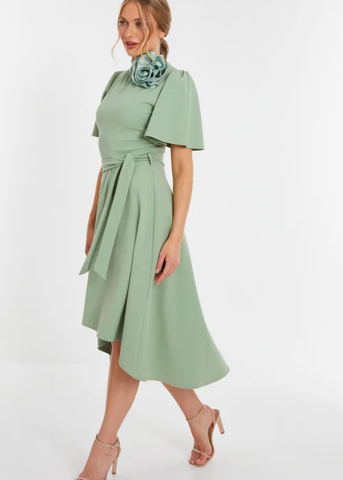 Quiz Green Corsage Midi Dress - 8 Image 3