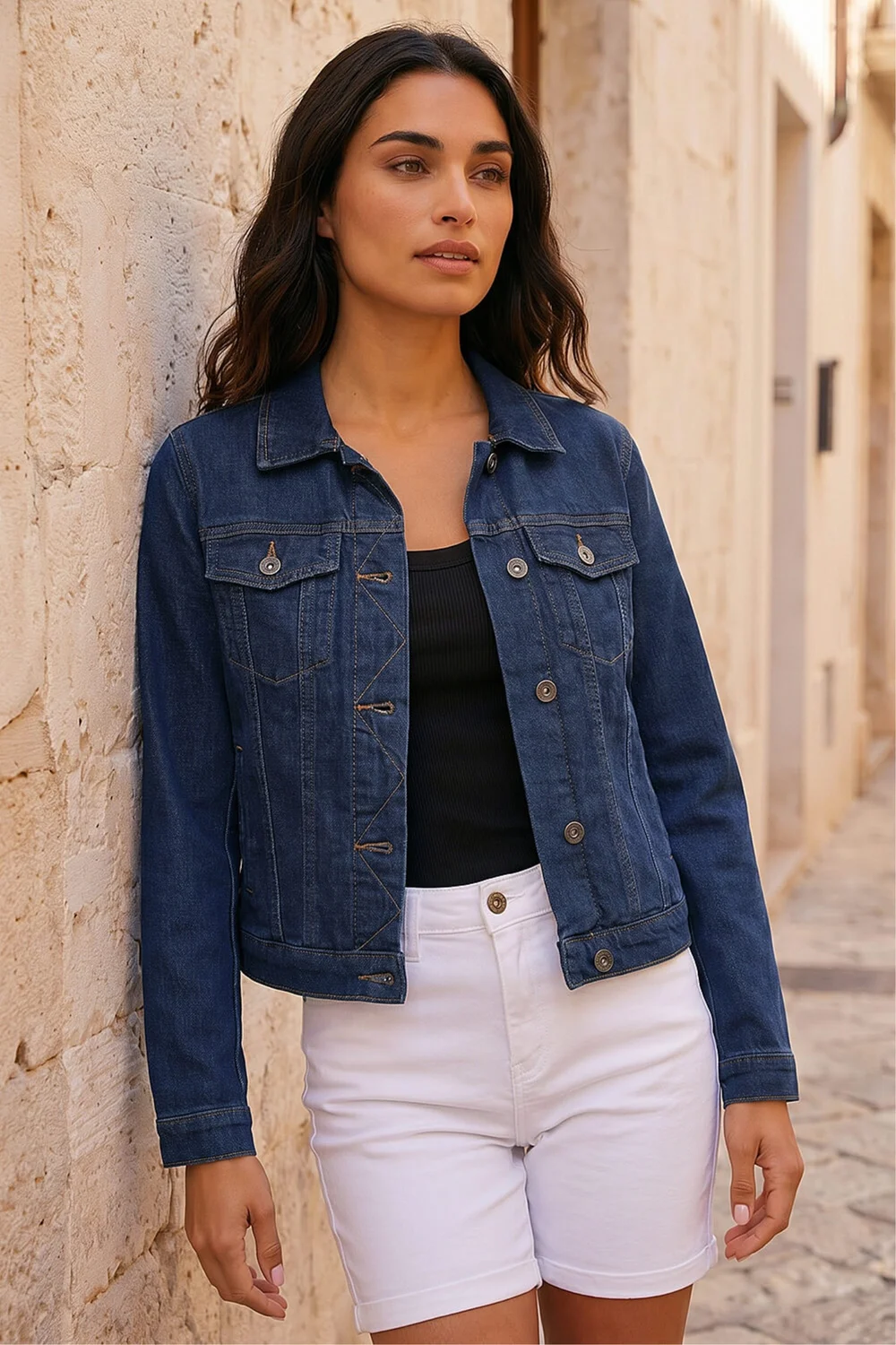 Roman Indigo Classic Cotton Denim Jacket - 22 Image 1