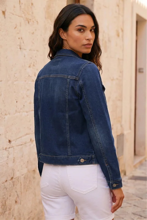 Roman Indigo Classic Cotton Denim Jacket - 22 Image 3