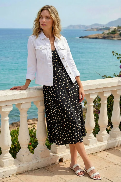 Roman White Classic Cotton Denim Jacket - 18 Image 4