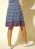 Roman Blue Elastic Waist Mosaic Print A Line Skirt - Size 26 Image 3