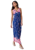 Roman Navy Floral Print Stretch Maxi Dress - 16 Image 1