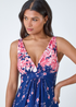 Roman Navy Floral Print Stretch Maxi Dress - 16 Image 4
