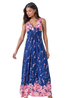 Roman Navy Floral Print Stretch Maxi Dress - 16 Image 3
