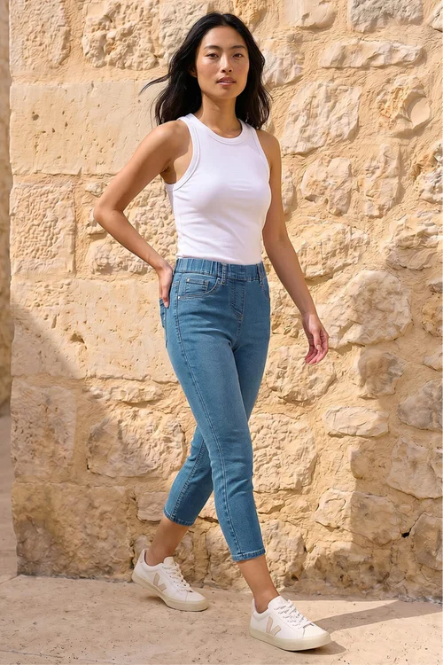 Roman Denim Petite Stretch Crop Denim Jegging - 8 Image 1