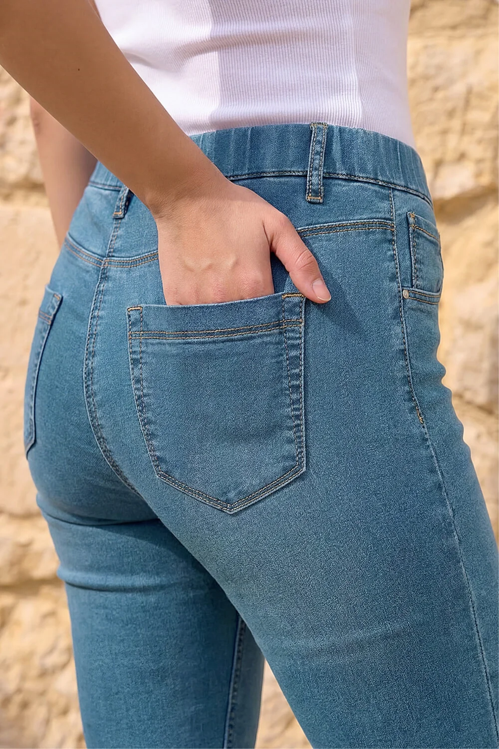 Roman Denim Petite Stretch Crop Denim Jegging - 8 Image 4