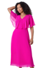 Roman Pink Petite Embellished Midi Cape Dress - 16 Image 1