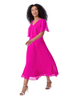 Roman Pink Petite Embellished Midi Cape Dress - 16 Image 3