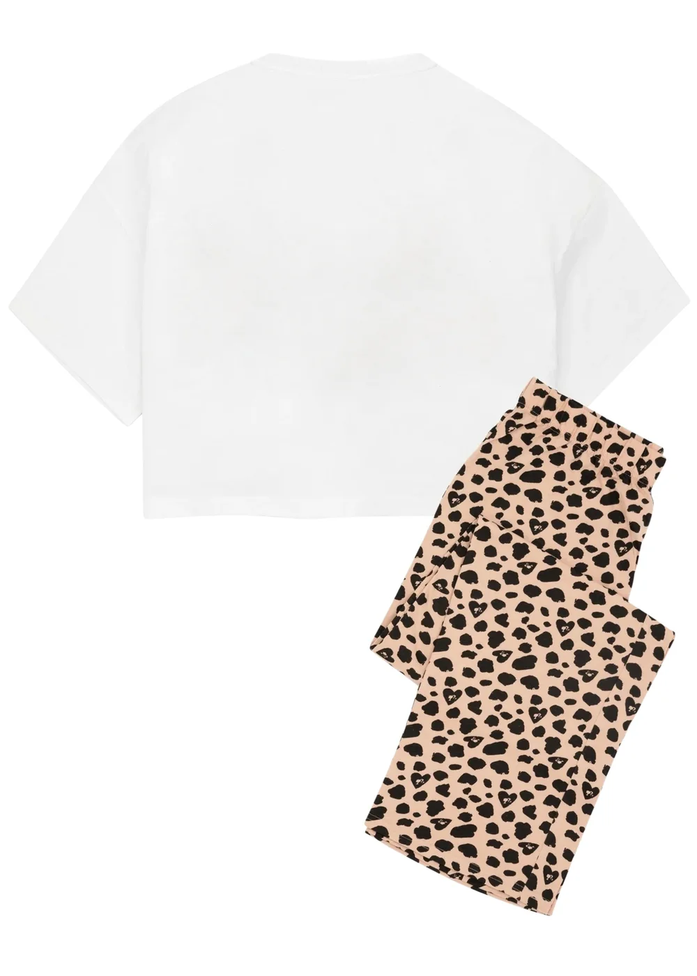 Barbie White Animal Print Pyjama Set - Small Image 2