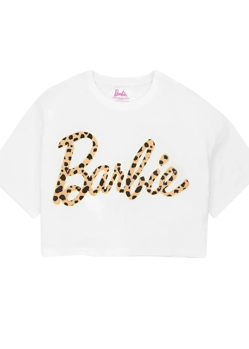 Barbie White Animal Print Pyjama Set - Small Image 3
