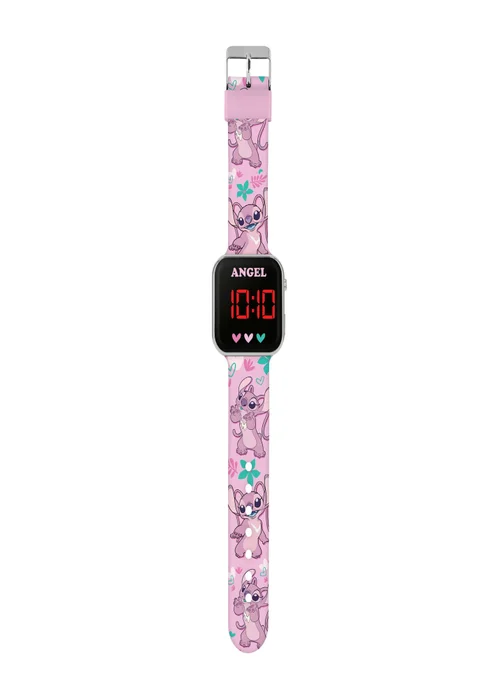 Disney Stitch Angel Printed Strap LED Watch - One Size Image 1