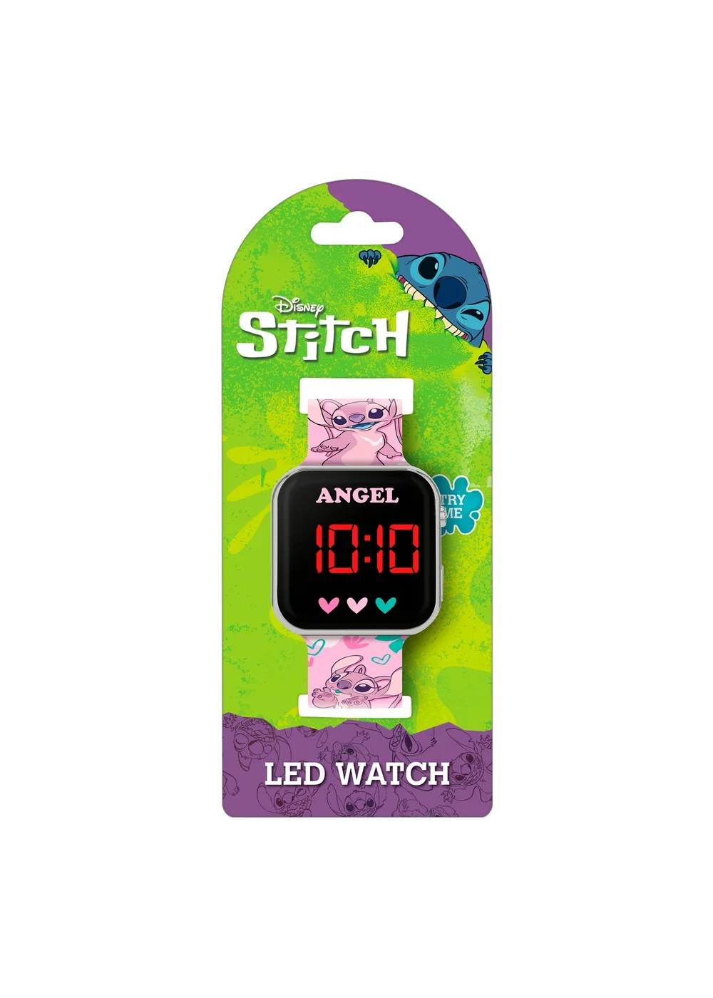 Disney Stitch Angel Printed Strap LED Watch - One Size Image 4
