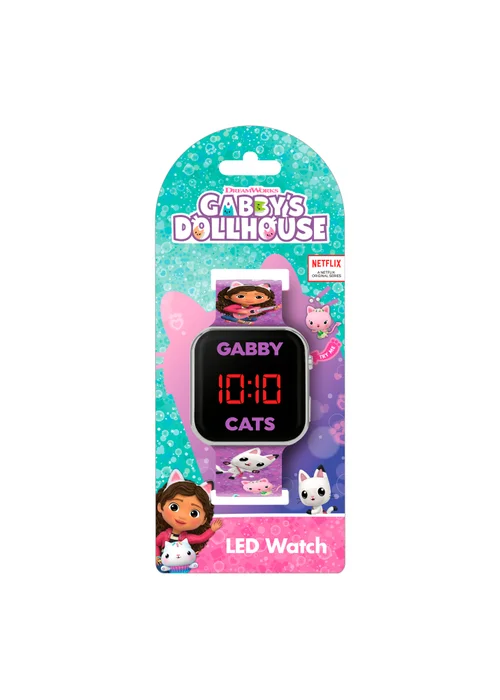 Purple Gabby Printed Strap LED Watch - One Size Image 3