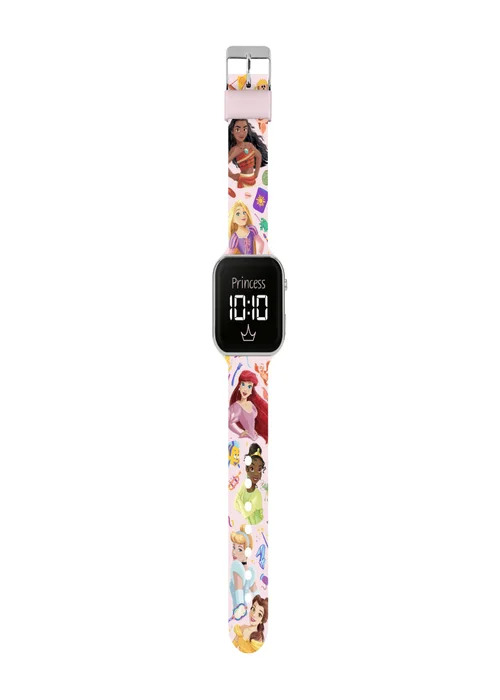 Disney Princess Pink Printed Strap LED Watch - One Size Image 1