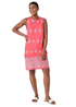 Roman Coral Broderie Contrast Hem Cotton Shift Dress - 18 Image 3