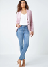 Roman Light Pink Stretch Button Detail Blazer - 24 Image 3