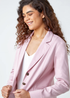 Roman Light Pink Stretch Button Detail Blazer - 24 Image 4