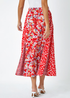 Roman Red Ditsy Floral Print A Line Midi Skirt - Size 14 Image 2