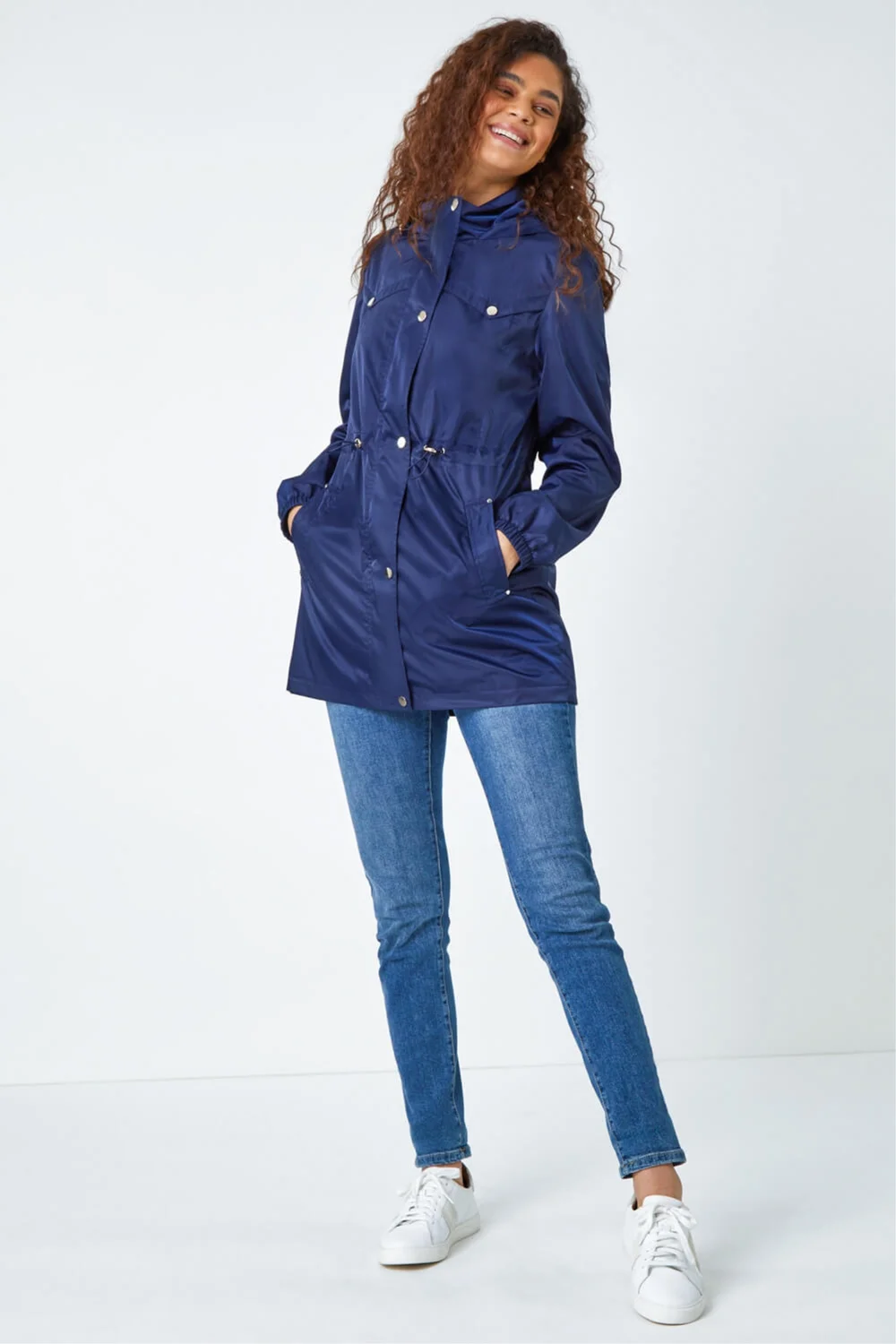 Roman Navy Shower Resistant Longline Jacket - 10 Image 2