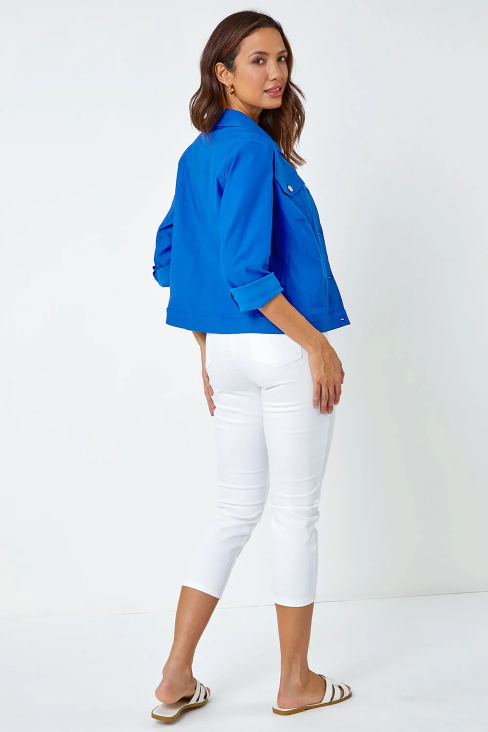 Roman Royal Blue Stretch Pocket Detail Jacket - 6 Image 4