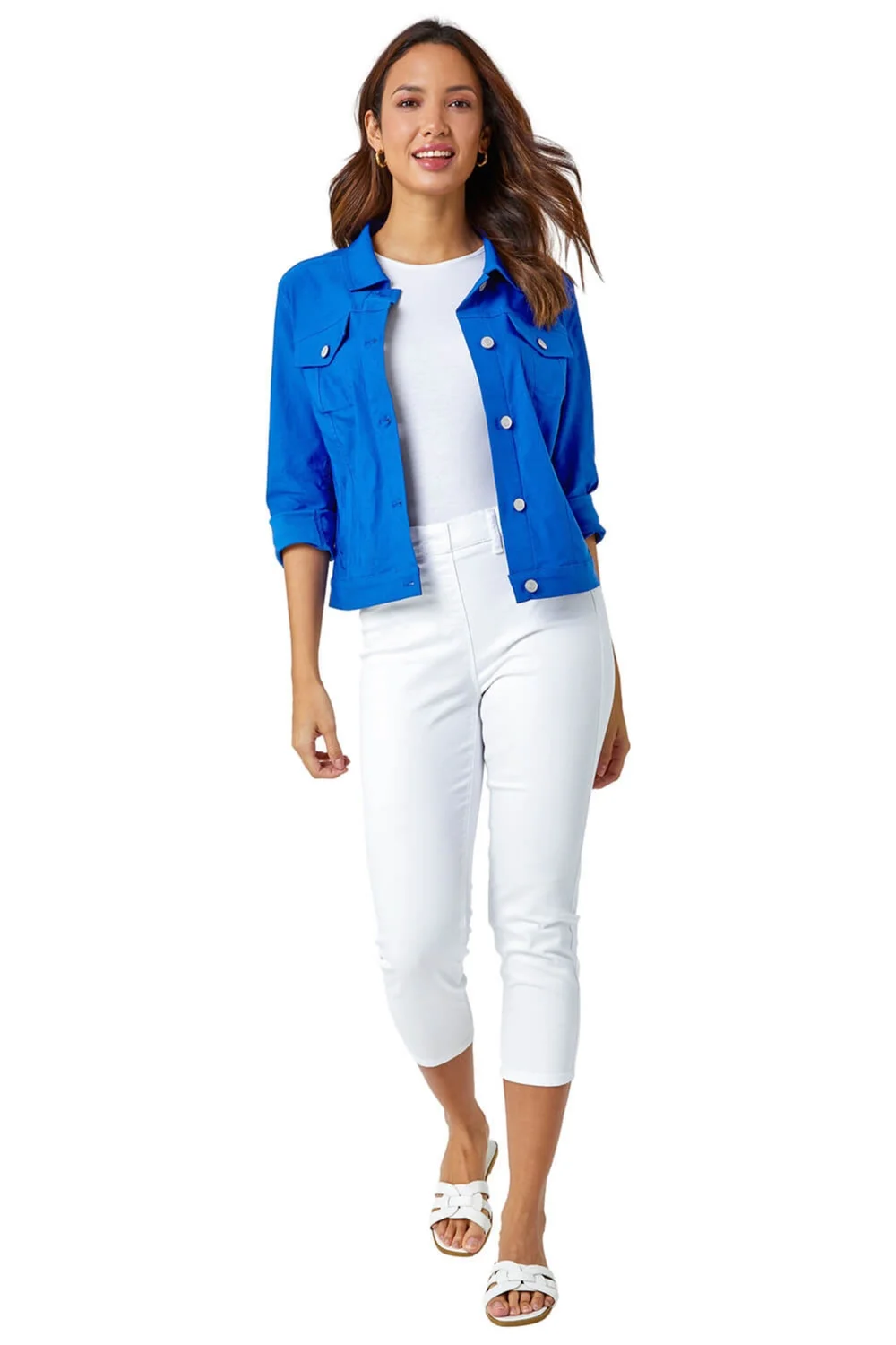 Roman Royal Blue Stretch Pocket Detail Jacket - 6 Image 2