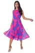 Roman Pink Petite Linear Floral Print Pleated Dress - 24 Image 1