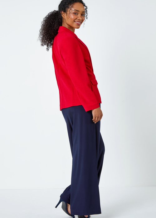 Roman Red Petite Textured Stretch Blazer - 18 Image 2