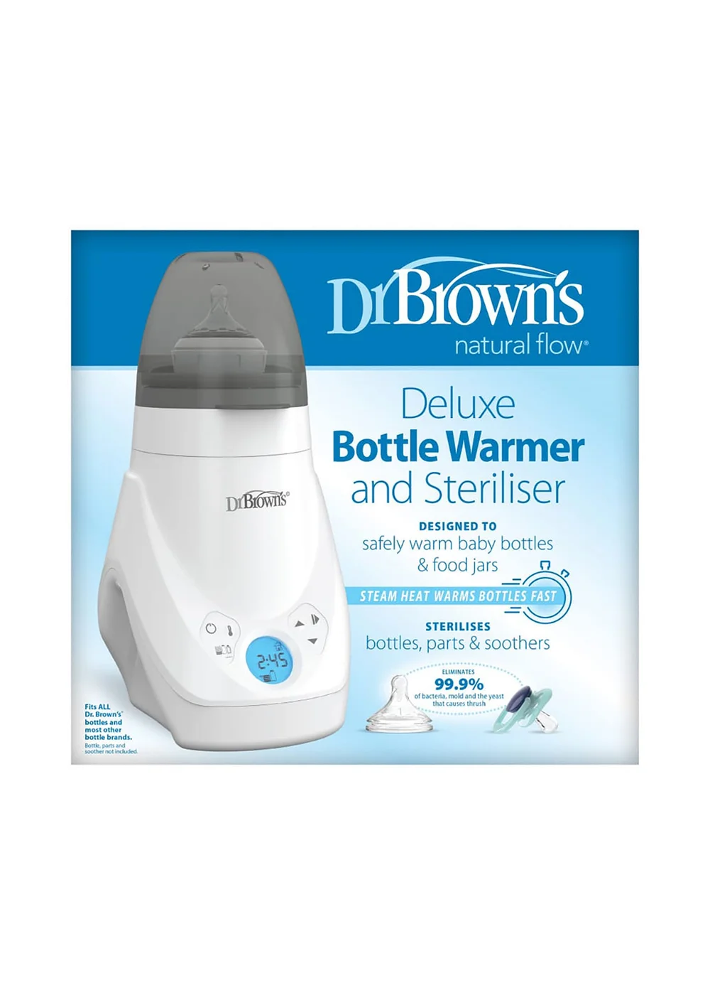 Dr. Brown White Bottle Warmer and Steriliser - One Size Image 2