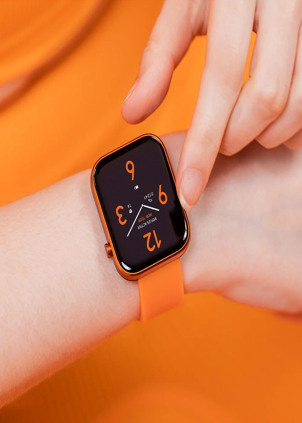 Reflex Active Series 12 Orange Strap Smart Watch - One Size Image 3