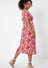 Roman Red Petite Floral Shirred Stretch Midi Dress - 6 Image 2
