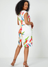 Roman Ivory Petite Premium Stretch Floral Shift Dress - 24 Image 2